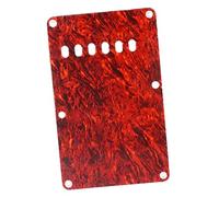 LOVIVER Cubierta de cavidad de trémolo de placa trasera de guitarra de 6 agujeros, accesorios de guitarra eléctrica, rojo oscuro