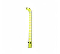 LOVIVER de Buceo Inflable Marcador de Superficie Tubo Reflectante Válvula Adicional Inflador Manual Material Nylon TPU Adecuada para Buceo Esnórquel Regalo Práctica Subacuática, Yellow, 1.8M
