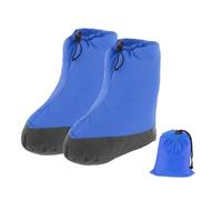 LOVIVER Down Botas Calcetines Pantuflas Calzado Unisex de Nylon Y Relleno de Plumón de Transpirable Y Ligero con Cierre Ajustable Adecuado para Camping S, Xl Azul