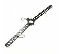 LOVIVER Entrenador de Espalda Ajustable Barra Accesorio Cable Gimnasio Asidero Metálico Rígido Diseño Perforado Ajustable con Mosquetones Fijación Segura , 76多孔位把手