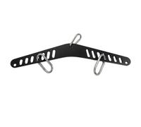 LOVIVER Entrenador de Espalda Ajustable Barra Accesorio Cable Gimnasio Asidero Metálico Rígido Diseño Perforado Ajustable con Mosquetones Fijación Segura , 52多孔位把手