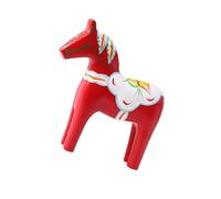 LOVIVER Estatua del Caballo de Dalecarlia, Estatua del Caballo de Dala Sueco, Figura del Caballo de Dalecarlia Pintada a Color para Regalo de inauguración de, Rojo