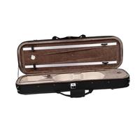LOVIVER Estuche de Viaje para violín de tamaño completo 4/4 con higrómetro, versátil, de espuma de alta densidad, correas de hombro ajustables rectangulares, c