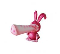 LOVIVER Figuras Decorativas de Ave Estatua Escultura Adorno Hechas en Material Compuesto con Superficie Pulida Diseño de Largo y Cuerpo Redondeado y Colgantes, Rosa, Pequeño