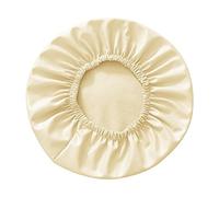 LOVIVER Funda Redonda de Cuero de imitación para Taburete de Bar Cojín de Asiento Impermeable Funda para Silla Funda Protectora para Silla de Oficina en casa, Beige