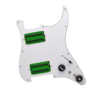 LOVIVER Golpeador de guitarra Precableado Golpeador Placa posterior DIY Profesional Práctico Interruptor Control Placa rascadora Humbucker Golpeador, VERDE