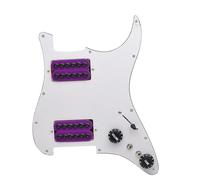 LOVIVER Golpeador de guitarra Precableado Golpeador Placa posterior DIY Profesional Práctico Interruptor Control Placa rascadora Humbucker Golpeador, Violeta