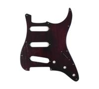LOVIVER Golpeador de guitarra Sss, pieza de guitarra, multifunción, retro, profesional, placa trasera de 11 orificios para bajo, reemplazo de instrumento, Negro Y Rojo