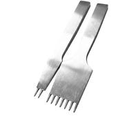 LOVIVER Herramienta Manual de Perforación Set Punzón Sacabocados Marcador de Cuero con Ejes Pulidos y Puntas Afiladas para Agujeros Limpios Adecuada para, 3MM