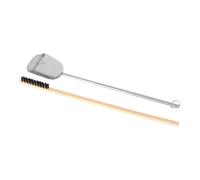 LOVIVER Juego de recogedor y Cepillo de Limpieza para pájaros, removedor de pájaros para Cuenco de Comida, Negro Plata