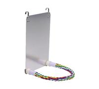 LOVIVER Juguete de Espejo de pájaros con Perchas Accesorios Swing Loro Jaula Juguete Juguete con Percha de Cuerda para periquitos de tavos