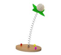 LOVIVER Juguete Vaso para Gatos para Gatos de Interior, Divertido Juego Giratorio de 360°, Varita de Entrenamiento para Gatitos