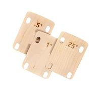 LOVIVER Junta de la placa del cuello de la guitarra de 3 piezas, piezas de repuesto Pad Accs de madera Juego de cuñas protectoras duraderas del cuello de la