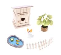 LOVIVER Kit de Inicio de 6 Piezas de casa de Hadas en Miniatura, Juego de Accesorios de minijardín, Figura de miniterrario