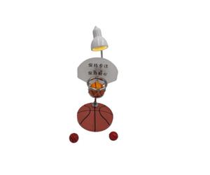 LOVIVER Lámpara de Escritorio de Baloncesto Mini Aro Lámpara de Noche Adorno de Canasta Luz de Mesa con Patrón de Balón y Red de Cadena Adecuada para