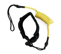 LOVIVER Leash de Surf Correa Tabla Tobillera Muñequera Cordón en Espiral Coiled Que Mantiene la Tabla Cercana con hasta 120 Cm sin Roces Adecuado para, Yellow, Large Loop 120CM