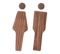 LOVIVER Letrero de Madera Maciza para Inodoro, decoración Retro para Mujer, sin perforación, Placa de señalización con de baño, Letrero de