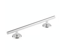 LOVIVER Manija Adhesiva para Gabinete de Puertas Barra Compacta Empuñadura Fácil de Instalar de Aluminio Adecuada para Hogares Oficinas Cocinas, Plateado, Plata Brillante, 250 Mm