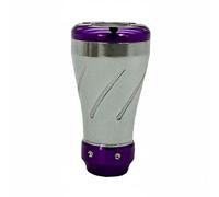 LOVIVER Manija Carrete Pesca Perilla Sustituta Repuesto Aleación Aluminio Fácil de Instalar Agarre Ergonómico Adecuada para Jóvenes Jornadas de Pesca, Gun Purple