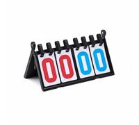 LOVIVER Marcador Deportivo Manual de Mesa Portátil y Plegable Flip Scoreboard Tablero de Puntuación de Resultados PVC Laminado Adecuado para Escuelas Clubes, Rojo+Azul, PVC 4 Dígitos