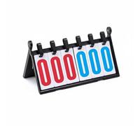 LOVIVER Marcador Deportivo Manual de Mesa Portátil y Plegable Flip Scoreboard Tablero de Puntuación de Resultados PVC Laminado Adecuado para Escuelas Clubes, Rojo+Azul, PVC 6 Dígitos