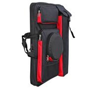 LOVIVER Mochila Artista, Estuche de Cartera de Arte, transportista de Almacenamiento de Telas de Oxford Gran Bolsa de Dibujo para Suministros de Manualidades, Negro Rojo