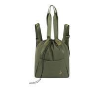 LOVIVER Mochila con cordón, Bolsa de Gimnasio, Impermeable, con Bolsillo Frontal, Mochila Informal para Danza, Ballet, Baile Latino y Deportes, Verde