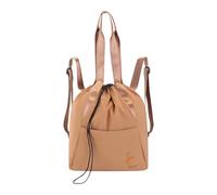 LOVIVER Mochila con cordón, Bolsa de Gimnasio, Impermeable, con Bolsillo Frontal, Mochila Informal para Danza, Ballet, Baile Latino y Deportes, Caqui
