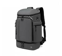 LOVIVER Mochila de Viaje para Hombres Mochila Maletín Bolso Ordenador Mochila Portátil con Gran Capacidad Compartimentos Secos y Húmedos y Material Oxford y, Gris, Gris Oscuro, 21 Pulgadas