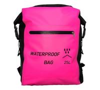 LOVIVER Mochila Impermeable de Viaje Estanca Pvc Seca Resistente con Material Malla 500d y te Cómodo Adecuada para Senderismo Urbano Playa Rutas, Array, Rosa, 25L