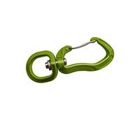 LOVIVER Mosquetón Giratorio Anillo de Clip de Aluminio Cuerpo Sólido Bloqueo Rotacional 360 Compatible con Correa Perro Mochila Botella Llavero para, Verde