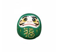 LOVIVER Muñeca Daruma de Estilo japonés, colección de Adornos Decorativos de Estatua Artesanal, figurita de Arte de cerámica para Escritorio decoración de, Verde
