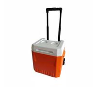 LOVIVER Nevera Portátil para Exteriores Rodante Caja Aislada Móvil y Recipiente Térmico Almacenamiento Eficiente para Alimentos Adecuada para Ferias Pesca y Camping, Naranja