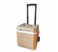 LOVIVER Nevera Portátil para Exteriores Rodante Caja Aislada Móvil y Recipiente Térmico Almacenamiento Eficiente para Alimentos Adecuada para Ferias Pesca y Camping, Amarillo Desierto