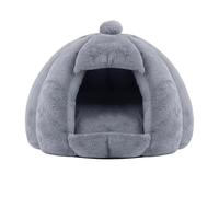 LOVIVER Nido para Gatos semicerrado, Cama para Gatos, casa Cueva, Perrera, Lavable, autocalentable, yurta mongola, Cama Cueva para Mascotas, Animales, Gris