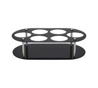 LOVIVER Organizador de botellas de agua con 6 ranuras, ahorra espacio, soporte para vasos de 20, 30 y 40, ideal para cocina y estantes, Negro