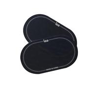 LOVIVER Parches de cabeza de tambor, Protector de parche de tambor para piezas de bombo, pegatina protectora duradera a prueba de impactos, 2 uds, negro 15,7 cm x 9 cm