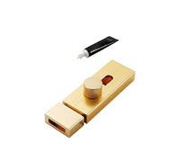 LOVIVER Pestillo de puerta de perno deslizante, de puerta corrediza, Pernos de puerta, Pestillo de puerta de perno de barril, para puertas de, Áurea de 100 mm