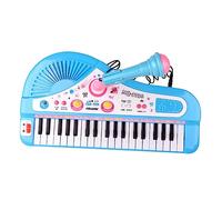 LOVIVER Piano de 37 teclas para, piano electrónico, aprendizaje de juguetes musicales para de 3 a 8 años, Azul