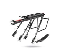LOVIVER Portabultos Trasero de Bicicleta Porta Equipaje Transportín Soporte Carga Rejilla Aleación de Aluminio con Refuerzos, Desmontaje Rápido Completo - Doble Soporte + Guardabarros