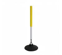 LOVIVER Poste de Baloncesto Entrenamiento Pica Drible Cono Marcador Base Material PVC Esponja Caucho Doblado con para Control de Balón y Reacción Adecuado, Yellow, 100CM