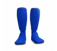 LOVIVER Protector de Pierna Artes Marciales Espinillera Guardia Manga Acolchado Material Elástico Transpirable de Algodón Tejido con EVA Ajuste Ergonómico, Array, Azul, S