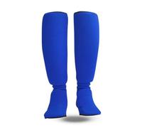 LOVIVER Protector de Pierna Artes Marciales Espinillera Guardia Manga Acolchado Material Elástico Transpirable de Algodón Tejido con EVA Ajuste Ergonómico, Array, Azul, M