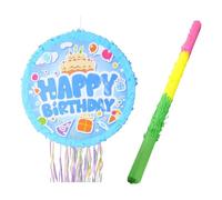 LOVIVER Pull String Pinata con Palo Recargable vacío vacío Titular Creativo Juego de Juego Juguete para niñas cumpleaños celebración de Verano niños