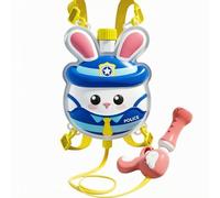 LOVIVER Pulverizador de Agua para Niños Rociador de Agua Mochila Infantil con Manual Divertido con Capacidad de 2000ml Adecuado para Uso en Jardines Reuniones Familiares, Conejo Policía