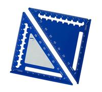 LOVIVER Regla triangular de 45/90 grados, calibrador portátil, resistente al desgaste, métrica de carpintero para mejoras en el hogar, Azul