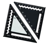 LOVIVER Regla triangular de 45/90 grados, calibrador portátil, resistente al desgaste, métrica de carpintero para mejoras en el hogar, Negro
