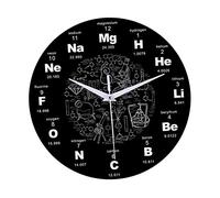 LOVIVER Reloj de Pared Decorativo de a batería Relojes silenciosos Reloj Colgante de para Shcool, Dormitorio de Estudiantes, Química