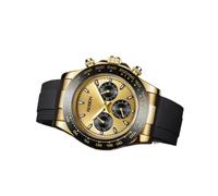 LOVIVER Reloj de Pulsera analógico para Hombre, Correa de Silicona a la Moda, Resistente al Agua, con Carcasa de Acero, Ideal para Marido, Padre o