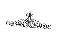 LOVIVER Scroll Wall Art Decor Decoración de Pared de Metal Placa Boho Arte del Hierro Escultura de Pared de de la Pared Decoración de Metal para